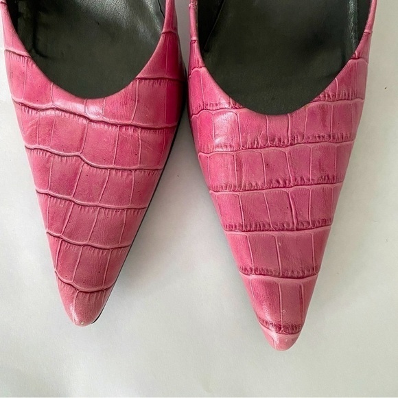 ⭐️4 x HOST PICK⭐️ Steve Madden Pink Leather Crocodile Print Shoes - Picture 8 of 8